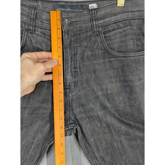 Rocawear Jeans Men's Black 38x34 Hip Hop Vintage Embroidered - Picture 9 of 14